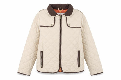Womens UK Size XL Tayberry Beige Quilted Coat
