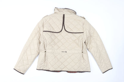 Womens UK Size XL Tayberry Beige Quilted Coat