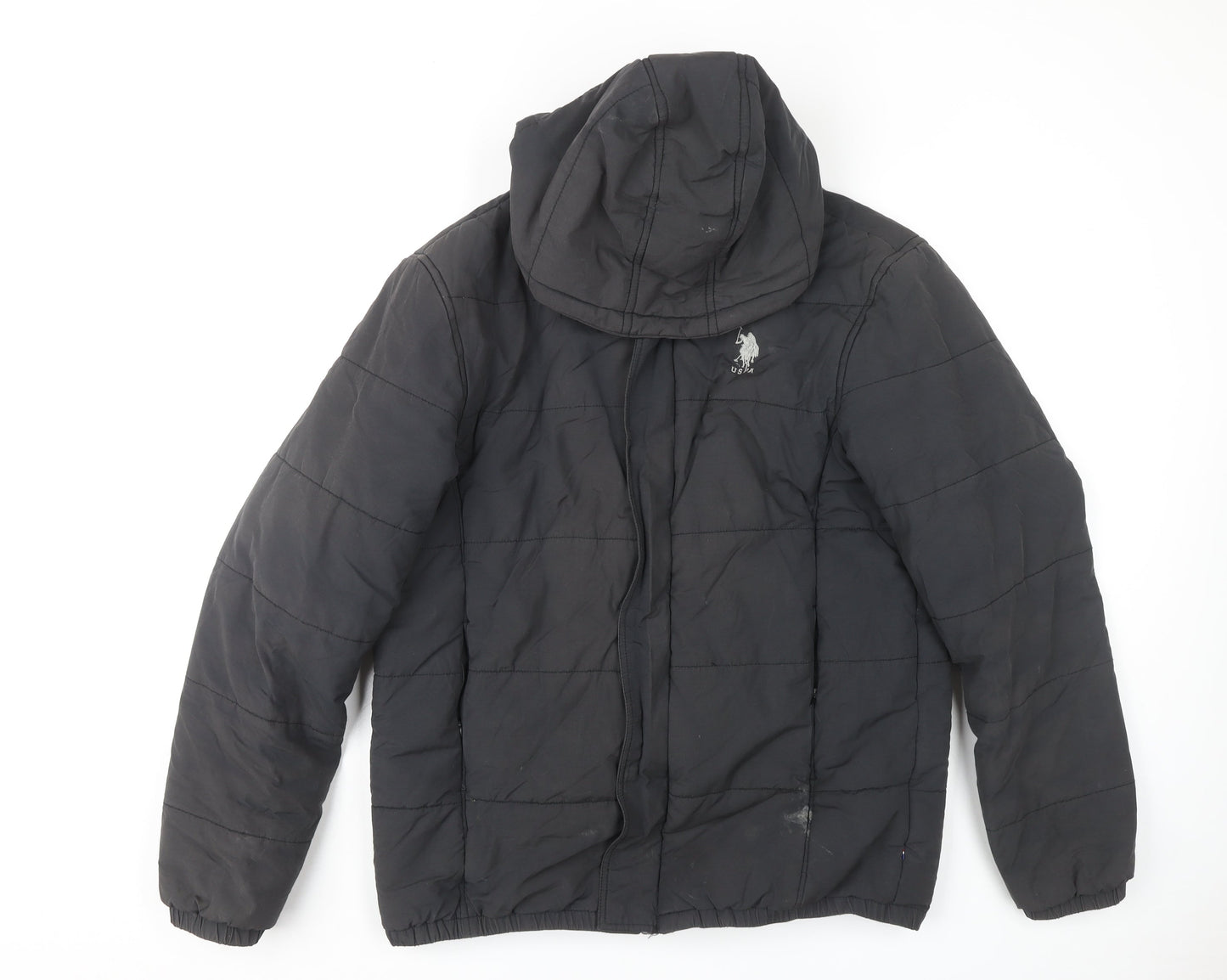 Mens UK Size L U.S. Polo Assn. Black Puffer Jacket