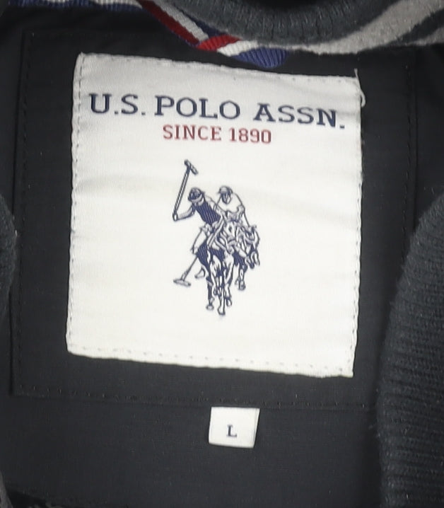 Mens UK Size L U.S. Polo Assn. Black Puffer Jacket