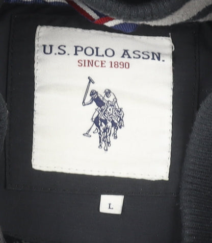 Mens UK Size L U.S. Polo Assn. Black Puffer Jacket