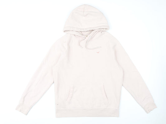 Hollister Women's Beige Hoodie M, 70% Cotton, 30% Polyester