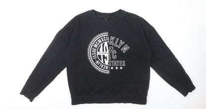 New Look Women's Black Pullover Sweatshirt Size 14