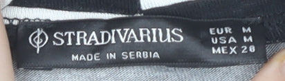 Womens UK Size M Stradivarius Black  T-Shirt