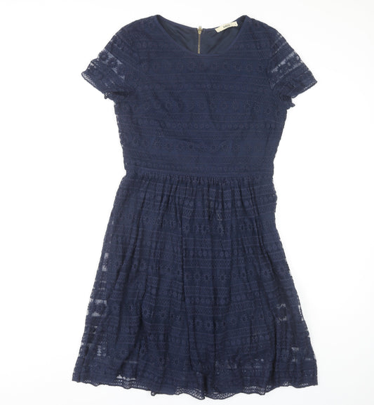 Oasis Women's Blue A-Line Dress, Size S, Casual Lace