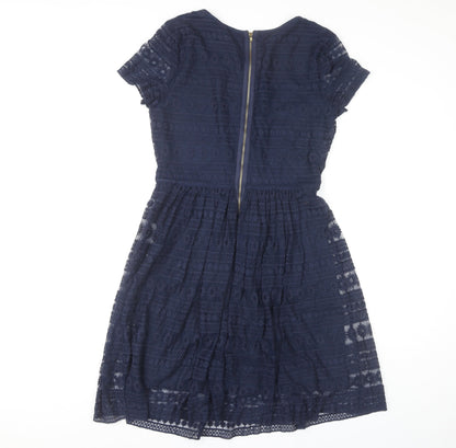 Oasis Women's Blue A-Line Dress, Size S, Casual Lace