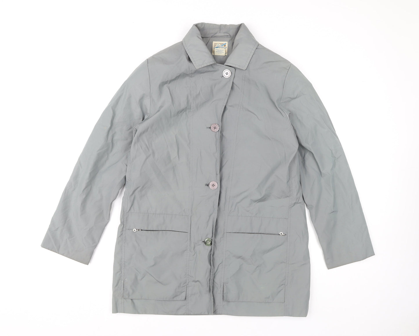 TravelSmith Women's Grey Overcoat, Size S