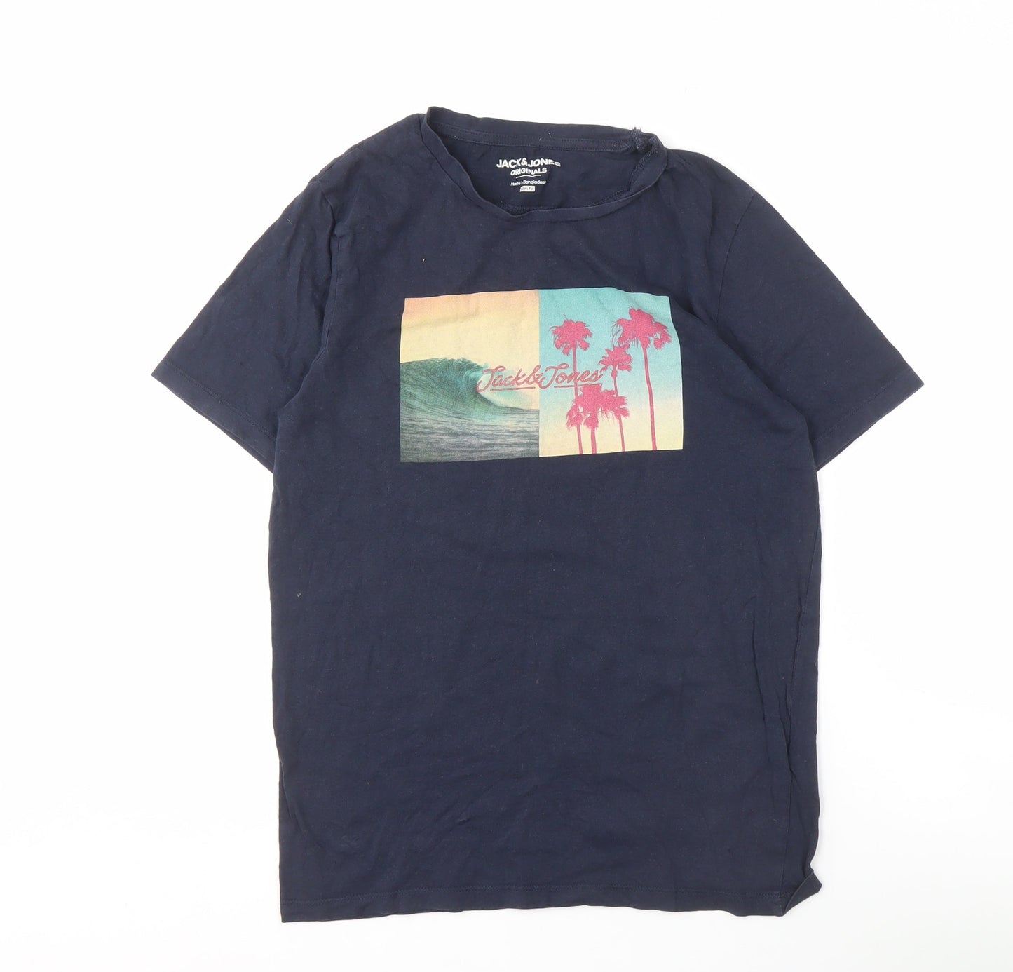 Mens UK Size S JACK & JONES Blue  T-Shirt