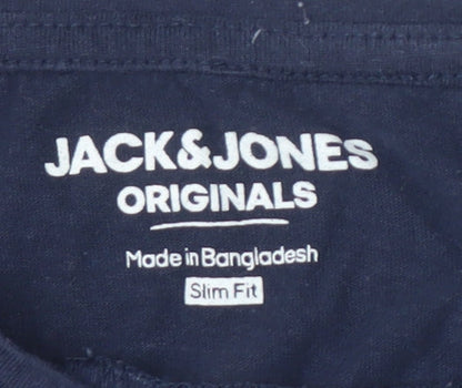 Mens UK Size S JACK & JONES Blue  T-Shirt