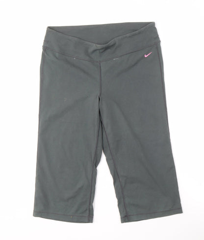 Nike Women's Black Cropped Trousers L for Gym & Training