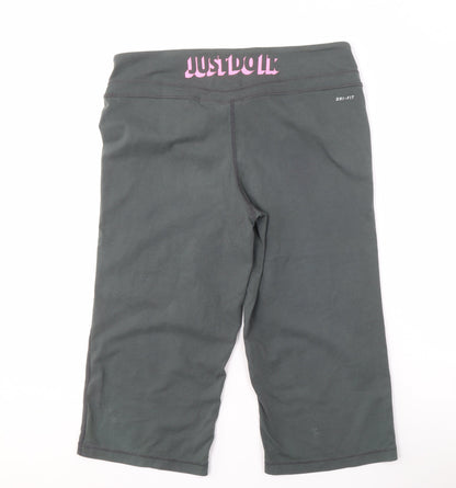 Nike Women's Black Cropped Trousers L for Gym & Training