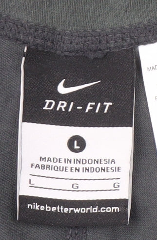 Nike Women's Black Cropped Trousers L for Gym & Training