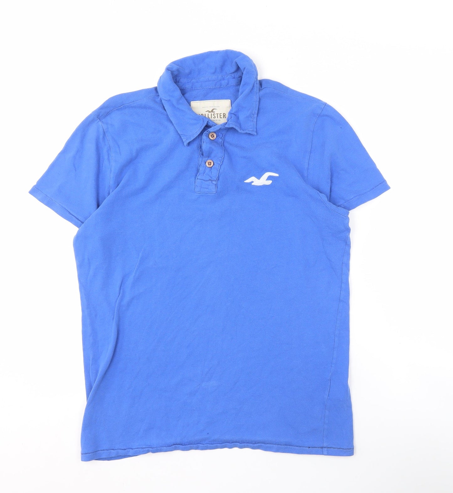 Hollister Men's Blue Polo Shirt - Size S