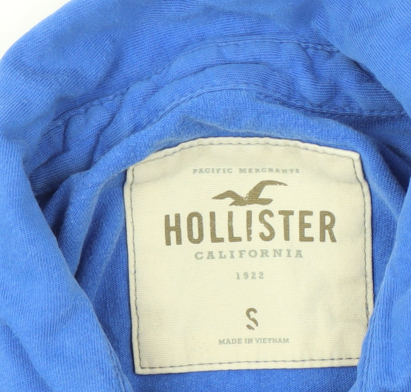 Hollister Men's Blue Polo Shirt - Size S