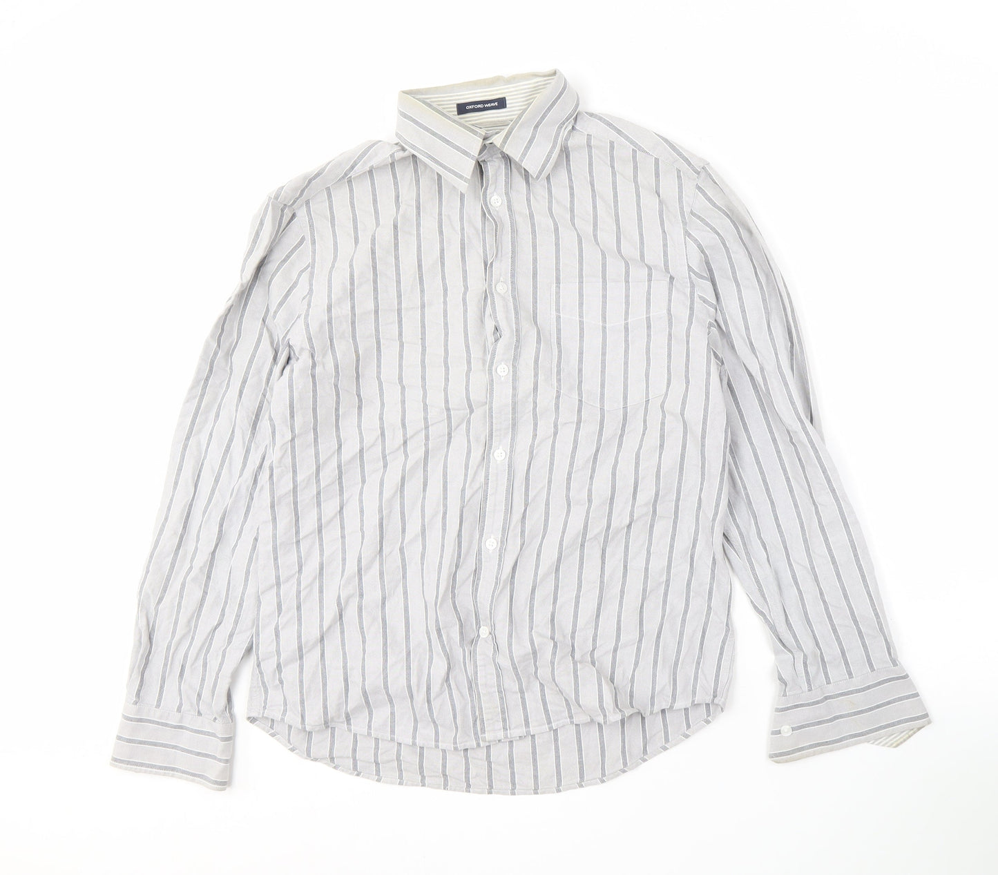 Marks and Spencer Men's Striped Button-Up Shirt S
