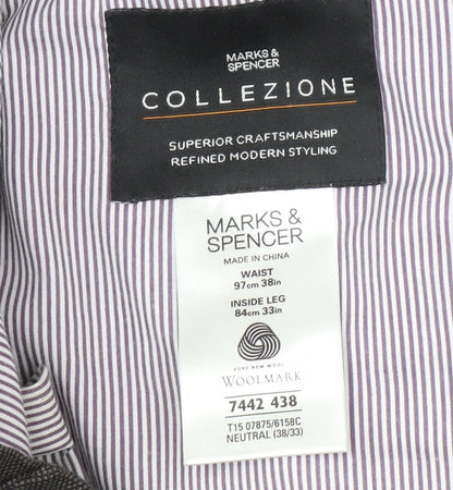 Marks and Spencer Grey Dress Pants 38 Waist Men's