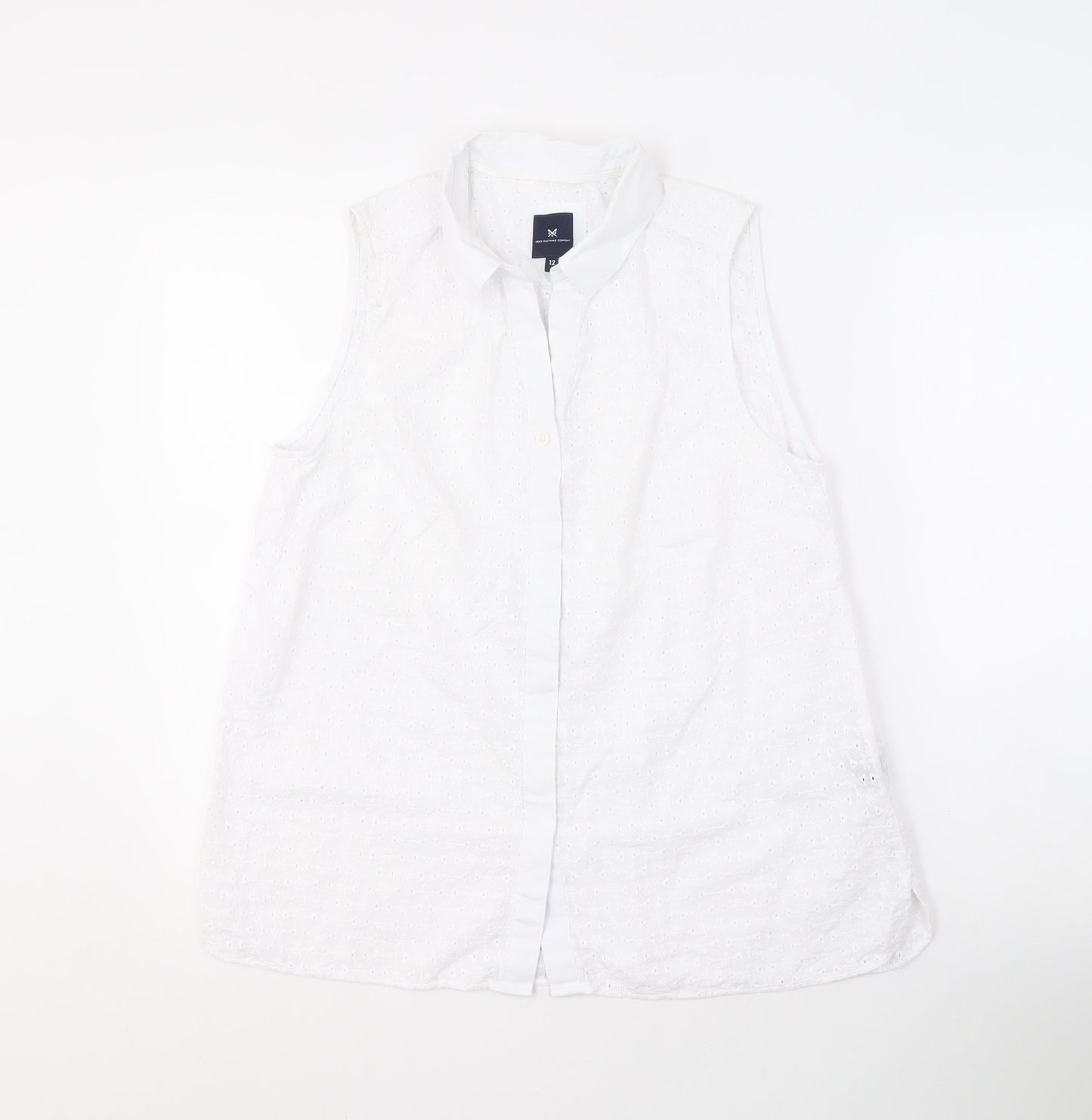 Womens UK Size 12 Crew Clothing Company White  Blouse