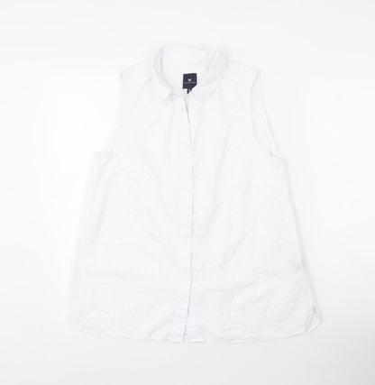 Womens UK Size 12 Crew Clothing Company White  Blouse