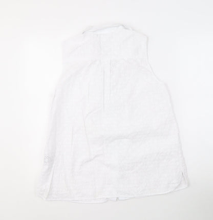 Womens UK Size 12 Crew Clothing Company White  Blouse