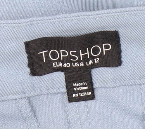 Topshop Women's Blue Trousers Size 12