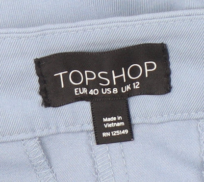 Topshop Women's Blue Trousers Size 12