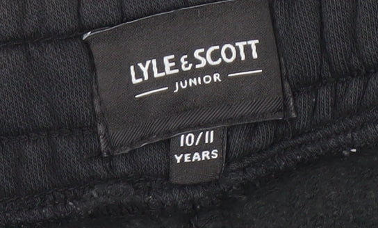 Lyle & Scott Boys Black Jogger Trousers 10-11 Years