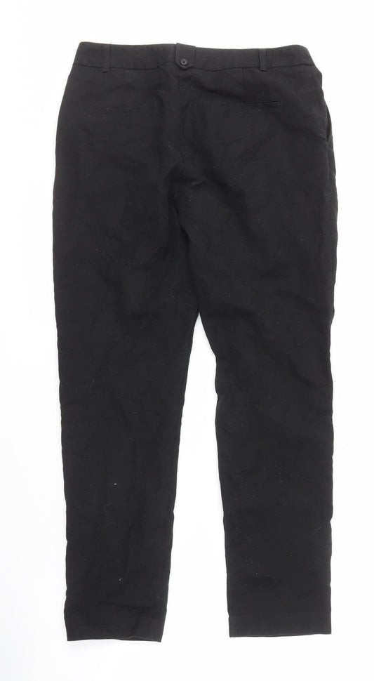Womens UK Size 10 Oasis Slim Fit  Black Trousers