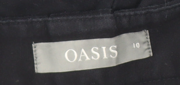 Womens UK Size 10 Oasis Slim Fit  Black Trousers
