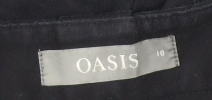 Womens UK Size 10 Oasis Slim Fit  Black Trousers