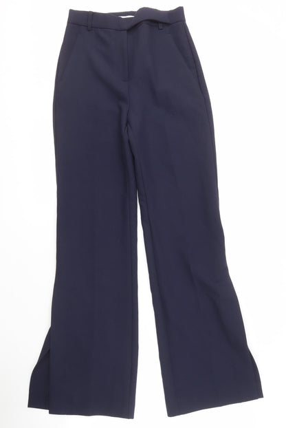 Womens UK Size 6 MNG Regular Fit Dress Pants Blue Trousers