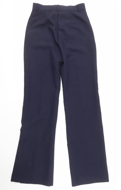 Womens UK Size 6 MNG Regular Fit Dress Pants Blue Trousers