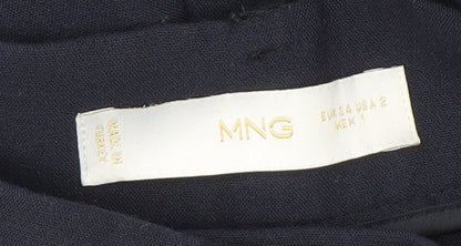 Womens UK Size 6 MNG Regular Fit Dress Pants Blue Trousers