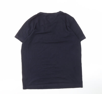 Tommy Hilfiger Men’s Blue Cotton Crew Neck T-Shirt L