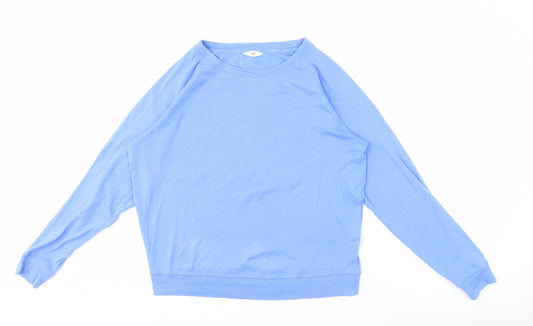 Hush Women's Blue Long Sleeve Top, Size S, Casual Elegance