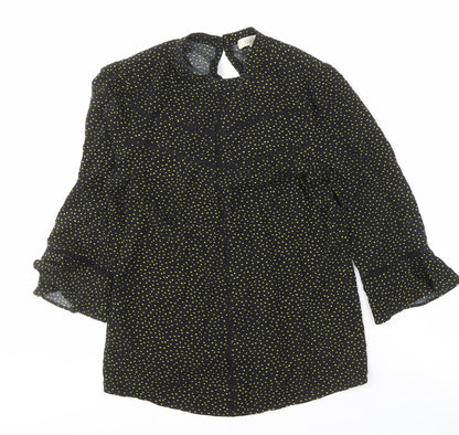 Womens UK Size 8 Oasis Black Basic Blouse