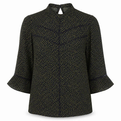Womens UK Size 8 Oasis Black Basic Blouse