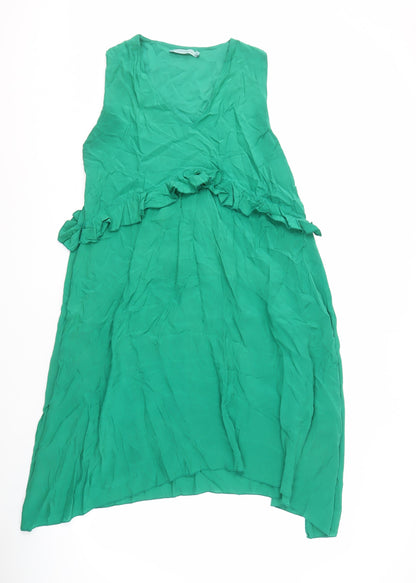 La Fée Maraboutée Women's Green Asymmetric Dress - Size 10