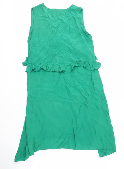 La Fée Maraboutée Women's Green Asymmetric Dress - Size 10