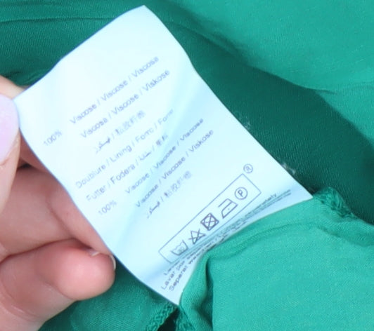 La Fée Maraboutée Women's Green Asymmetric Dress - Size 10