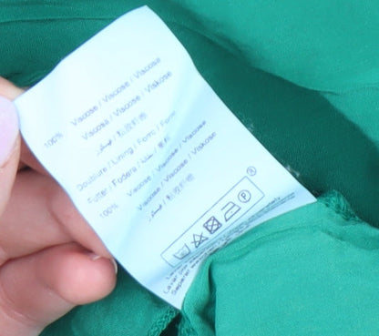 La Fée Maraboutée Women's Green Asymmetric Dress - Size 10