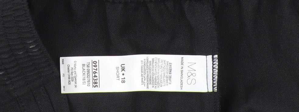 Womens UK Size 18 Marks and Spencer   Black Trousers