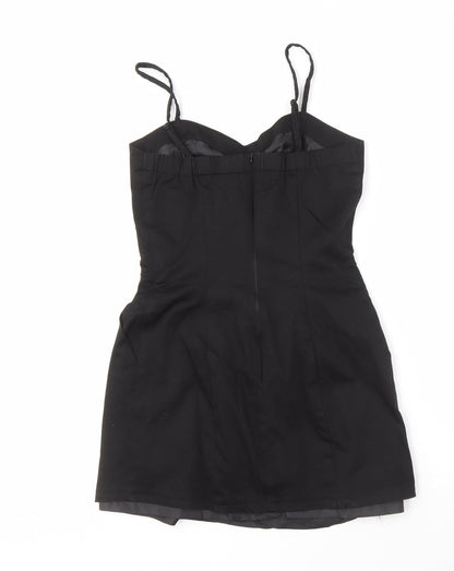 VILA Women's Black Studded Short Dress - Size S