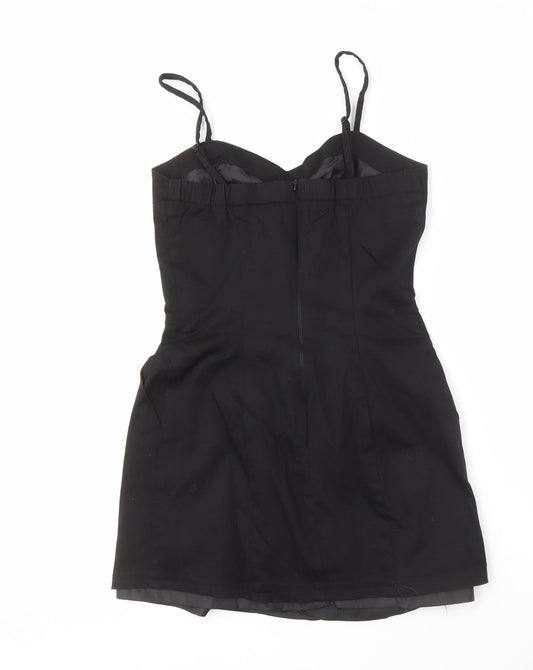 VILA Women's Black Studded Short Dress - Size S
