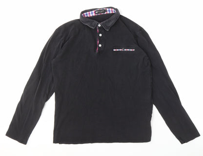 STTLZMC Men's Black Casual Long Sleeve Shirt L
