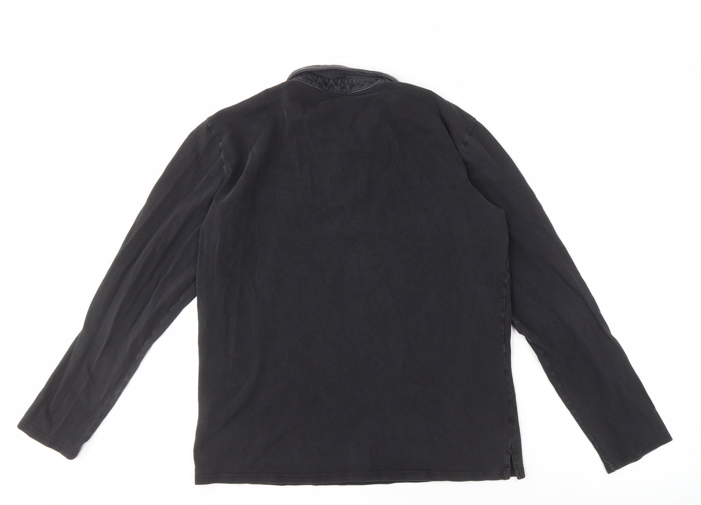 STTLZMC Men's Black Casual Long Sleeve Shirt L