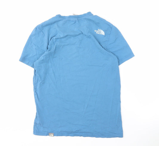 The North Face Men's Blue Cotton T-Shirt, Small