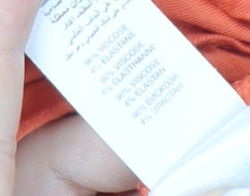 New Look Women's Orange Button-Up Short Sleeve Top