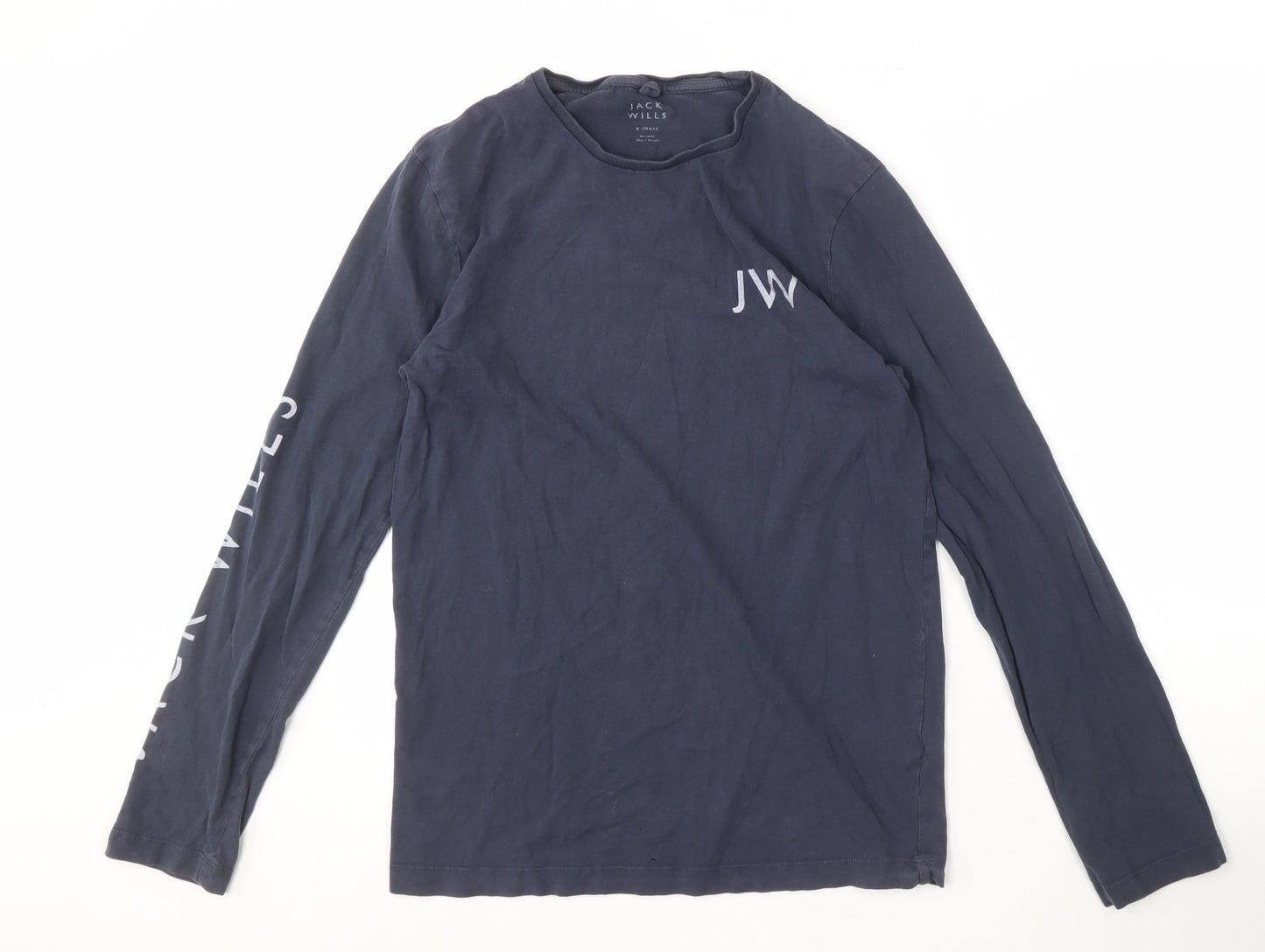 Jack Wills Men's Navy Long Sleeve T-Shirt XS