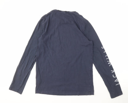 Jack Wills Men's Navy Long Sleeve T-Shirt XS