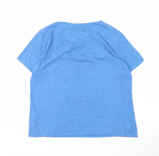 Womens UK Size M Isle Essentials Blue  T-Shirt